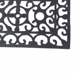 Homescapes Black Wrought Iron Effect Parisian Rubber Doormat 75 X 25Cm - thumbnail 4