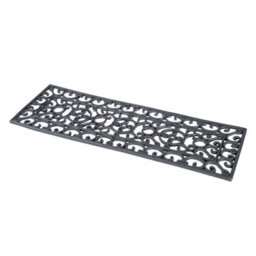 Homescapes Black Wrought Iron Effect Parisian Rubber Doormat 75 X 25Cm - thumbnail 2
