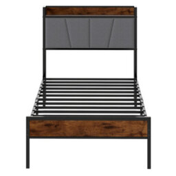 Levede Heavy Duty Single Bed Frame Metal Platform With Storage Headboard 3Ft - thumbnail 3