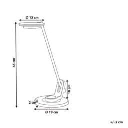Wyld And Coco Luminalux Led Desk Lamp - Adjustable Arm, Pivoting Shade, Usb Charging, Black Metal Finish - thumbnail 3