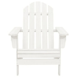 Walplus Garden Adirondack Chair With Ottoman&table Solid Fir Wood White - thumbnail 9