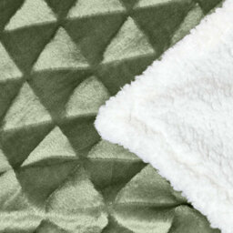 Homescapes Sage Green Geometric Triangle Velvet Throw 200 X 230 Cm - thumbnail 5