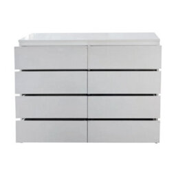 Gloss White 8 Chest Of Drawers, Exclusive Front, Top And Sides Gloss - thumbnail 2