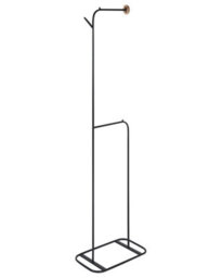 Wyld And Coco Black Iron Clothes Rail 171Cm Freestanding Coat Rack - Modern Hallway Storage - thumbnail 3