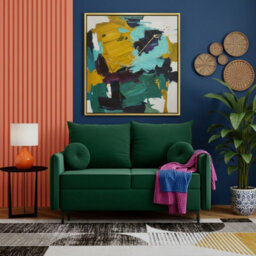 Leon Small Mdf Sofa Bed With Dl Fold Out Bonell Springs Metal Legs Storage Living Room 145X94X101Cm Green - thumbnail 2