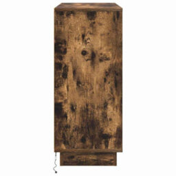Berkfield Sideboard With Led Smoked Oak 90X32X75 Cm Engineered Wood - thumbnail 8
