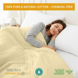 Pamposh 400 Thread Count Egyptian Cotton Single Duvet Cover Set Premium Cotton Breathable Luxury Bedding Set With Zipper Closure - thumbnail 8