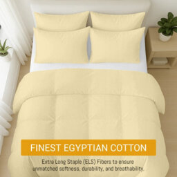 Pamposh 400 Thread Count Egyptian Cotton Single Duvet Cover Set Premium Cotton Breathable Luxury Bedding Set With Zipper Closure - thumbnail 3