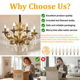 Vrygle 80Cm French Country Crystal Chandeliers Ceiling Light 8 Lights Vintage Pendant Light For Living Room E14 - thumbnail 3