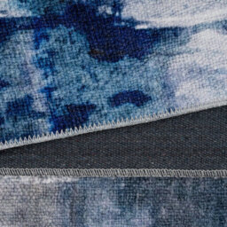 Loomed Washable Large Blue Grey Abstract Living Area Rug 190Cm X 280Cm - thumbnail 6