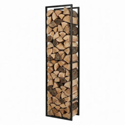 Levede Log Stores Outdoor Wood Storage Basket Iron Firewood Rack,black - thumbnail 2