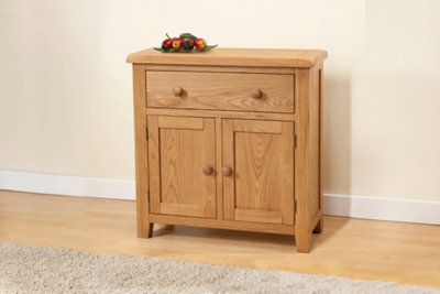 Buttercup Farm Shrewsbury Compact Sideboard With 1 Drawer And 2 Doors - L32 X W80 X H80 Cm - Oak - image 1