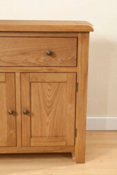 Buttercup Farm Shrewsbury Compact Sideboard With 1 Drawer And 2 Doors - L32 X W80 X H80 Cm - Oak - thumbnail 3