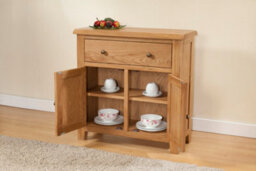 Buttercup Farm Shrewsbury Compact Sideboard With 1 Drawer And 2 Doors - L32 X W80 X H80 Cm - Oak - thumbnail 4