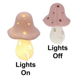 Mushroom Glow Lamp - Led Light-Up House Pink - thumbnail 2