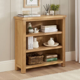 The Furniture Market Marbury Oak Small Low Bookcase - thumbnail 1