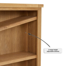 The Furniture Market Marbury Oak Small Low Bookcase - thumbnail 7