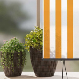 Berkfield Outdoor Roller Blind Orange And White 220 X 250 Cm Fabric - thumbnail 4