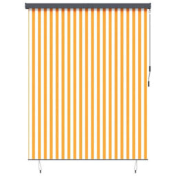 Berkfield Outdoor Roller Blind Orange And White 220 X 250 Cm Fabric - thumbnail 2
