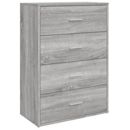 Berkfield Sideboards 2 Pcs Grey Sonoma 60X31X84 Cm Engineered Wood - thumbnail 4