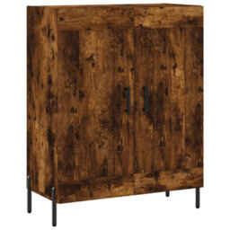 Berkfield Elegant Highboard Smoked Oak 69.5X34X180 Cm Engineered Wood - thumbnail 7