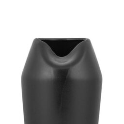 Beliani Black Stoneware Table Vase 33Cm With Sculpted Rim For Modern Interiors - thumbnail 4