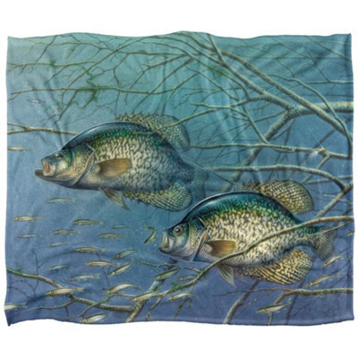 Jq Licensing Silky Crappie Fishing Supersoft Blanket Multicoloured (One Size) - image 1