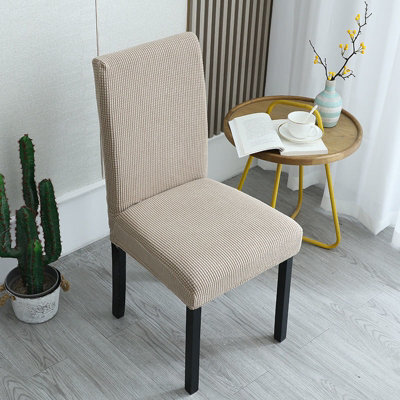 4 Pack Dining Chair, Stretchable, Padded Chair Cover, Dining Chair Cover For Home, Khaki - image 1