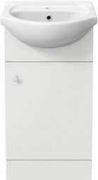 Affine 450mm Vanity Unit & Basin Set Freestanding Bathroom Sink Single Tap Hole Floor Standing Matt White - thumbnail 3