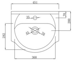 Affine 450mm Vanity Unit & Basin Set Freestanding Bathroom Sink Single Tap Hole Floor Standing Matt White - thumbnail 6