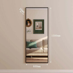 Jōbū Jobu Home - Takara, Full Length Black Metal Rectangle Mirror - 150Cm X 60Cm - thumbnail 2