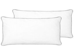 Wyld And Coco Japara Cotton Bed Pillows 2-Pack 40 X 80 Cm White - Adaptive Microfibre Filling, Oeko-Tex Certified - thumbnail 3