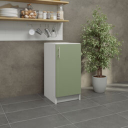 Jd Greta Kitchen Base Unit 400mm Storage Cabinet With Door Shelf 40Cm - Sage Green Matt - thumbnail 2