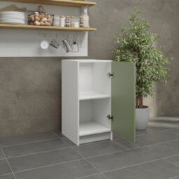 Jd Greta Kitchen Base Unit 400mm Storage Cabinet With Door Shelf 40Cm - Sage Green Matt - thumbnail 3