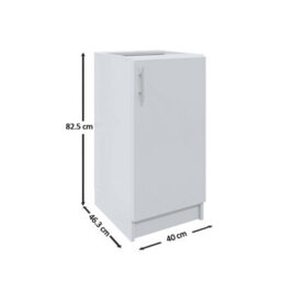 Jd Greta Kitchen Base Unit 400mm Storage Cabinet With Door Shelf 40Cm - Sage Green Matt - thumbnail 4