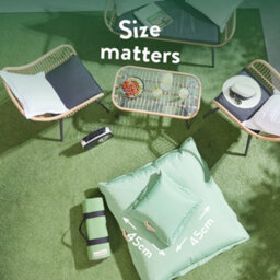 Slumberdown Unwind Outside Outdoor Heavy Duty Waterproof Cover 2 In 1 Blanket Cushion For Garden Campervan Camping 45X45Cm - thumbnail 5