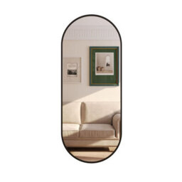 Jōbū Jobu Home - Emi, Black Metal Runway Oval Mirror - 120Cm X 40Cm - thumbnail 7