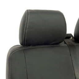 Uk Custom Covers Vw T5/t6 2003-2015 Black Front Leatherette Seat Covers - Double Diamond Bentley Stitch, Underseat Storage - thumbnail 7