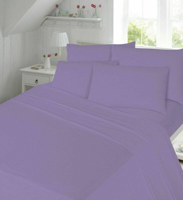 Chilimilii Flannelette Sheet Set 4Pc 100 % Brushed Cotton Thermal Soft Warm Bedding Set- Fitted Sheet +Flat Sheet +Pillowcase