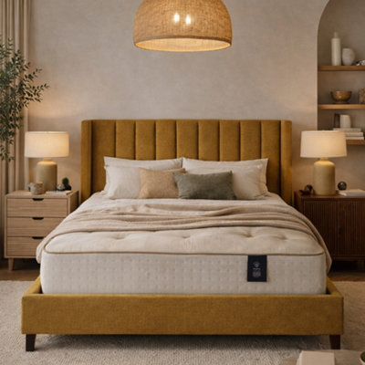 Aspire Prestige 7000 Pocket Cashmere Wool Dual Sided Mattress, Medium Firm Pocket Spring Mattress With Natural Fibre Comfort Layers - image 1