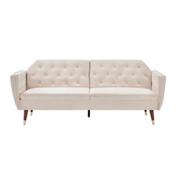 Bravich Victoria Sofa Bed 3 Seater Velvet Click Clack - Cream - thumbnail 6