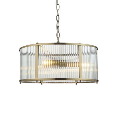 Luminosa Lighting Luminosa Ridgeton 3 Light Decorative Ceiling Pendant Antique Brass - image 1