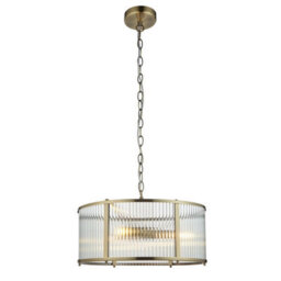 Luminosa Lighting Luminosa Ridgeton 3 Light Decorative Ceiling Pendant Antique Brass - thumbnail 7