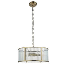 Luminosa Lighting Luminosa Ridgeton 3 Light Decorative Ceiling Pendant Antique Brass - thumbnail 6
