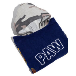 Paw Patrol Childrens/kids Camo Hooded Towel Navy/grey (One Size) - thumbnail 4