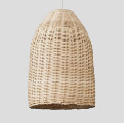 Natural Wicker Ceiling Light Shade Pendant Lampshade Easy Fit Scandi Boho Rattan - thumbnail 3