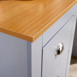 Home Source Camden Pc Computer Office Storage Desk Grey - thumbnail 5
