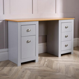 Home Source Camden Pc Computer Office Storage Desk Grey - thumbnail 4