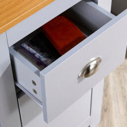 Home Source Camden Pc Computer Office Storage Desk Grey - thumbnail 7