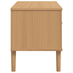 Berkfield Tv Cabinet Senja Rattan Look Brown 106X40X49Cm Solid Wood Pine - thumbnail 7